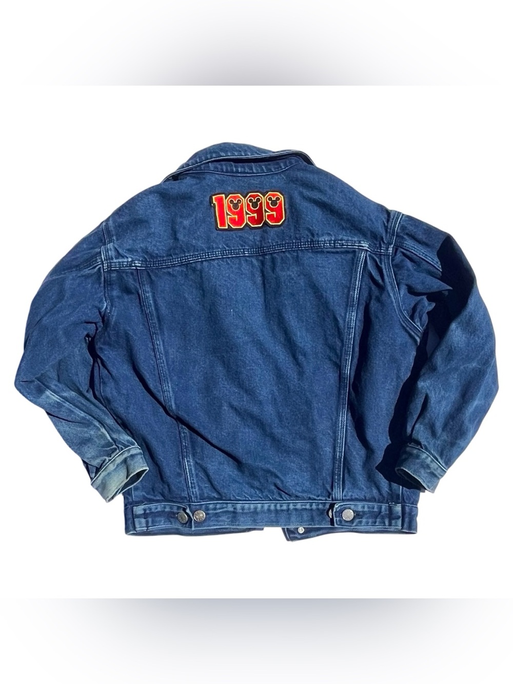 Vintage 90s Jean Jacket Disney Patch 1999 Mickey Gloria Vanderbilt Denim Crop S - Picture 4 of 13